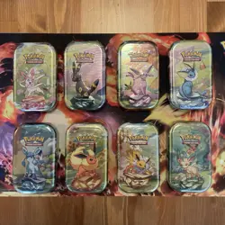 Pokemon TCG Scarlet & Violet Prismatic Evolutions (8) Mini Tin Lot 🔥 - Image 1