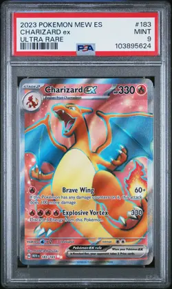 2023 POKEMON SPANISH MEW ES-151 ULTRA RARE #183 CHARIZARD EX PSA 9 - Image 1