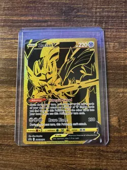 2022 Pokemon TCG Sword & Shield Zacian V SWSH076 Gold Promo Ultra Rare Holo NM - Image 1