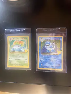 Pokemon 25th Celebrations Blastoise 2/102 & Venusaur 15/102 Holo Rare NM - Image 1