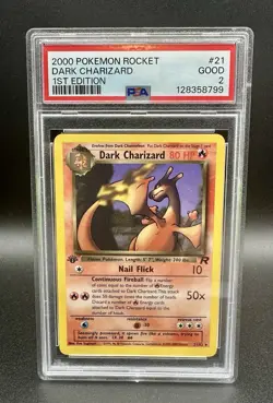 Pokemon Dark Charizard 1st Edition Non-Holo Rare - PSA 2 - Image 1