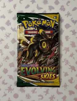 2021 Pokemon Evolving Skies Booster Complete Art Set (4 Packs) FACTORY SEALED - Image 3