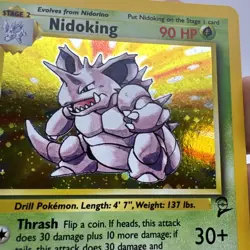 Nidoking - 11/130 Base Set 2 Holo Rare Pokemon - NMT/LP - Image 3