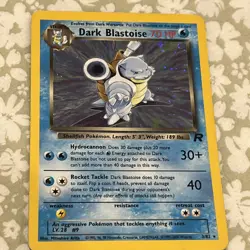 DAMAGED- Pokemon Dark Blastoise Holo unlimited Edition 3/82 (see photos) - Image 1