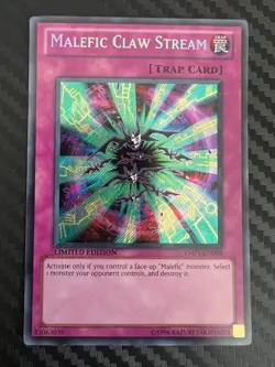Yugioh Malefic Claw Stream YMP1-EN009 Secret Rare Limited Edition DMG - Image 1