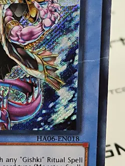 -Yu-Gi-Oh TCG- Evigishki Tetrogre 1st Edition Secret Rare HA06-EN018 - Creased - Image 3