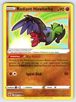 Radiant Hawlucha 081/189 2022 Astral Radiance Pokemon Card Ultra Rare Holo - Nm - Image 1