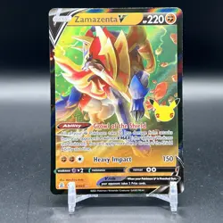 Zamazenta V Full Art [NM] - Pokemon Card Game (Celebrations #018/025) Ultra Rare - Image 1