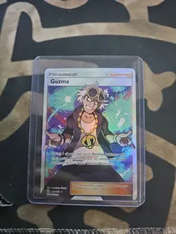 Pokemon TCG Guzma Full Art Card 143/147 Sun Moon Burning Shadows Holo NM - Image 1