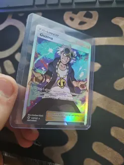 Pokemon TCG Guzma Full Art Card 143/147 Sun Moon Burning Shadows Holo NM - Image 4