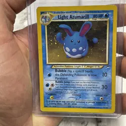 Pokemon Light Azumarill 13/105 Holo Neo Destiny Pokemon Card WOTC MP Vintage TCG - Image 1