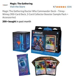 Wizards of the Coast Magic: The Gathering - Doctor Who Commander Deck (4 Pack) 195166228815 - Image 1