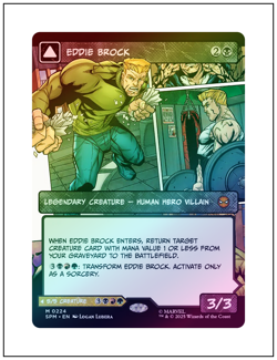 1x Eddie Brock, Borderless Art Foil, Magic MTG NM - Image 1