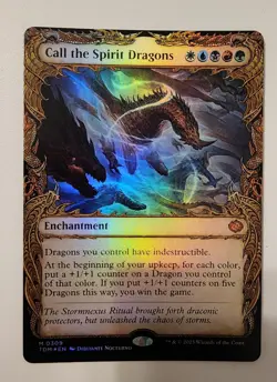 Mtg Tarkir Dragonstorm Call The Spirit Dragons Showcase NM Foil - Image 1