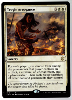 Tragic Arrogance 109 Non Foil Rare Commander 2021 MTG Near Mint - Image 1