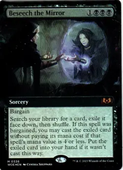 MTG: Wilds of Eldraine: Foil Extended Art Beseech the Mirror: LP Condition - Image 1