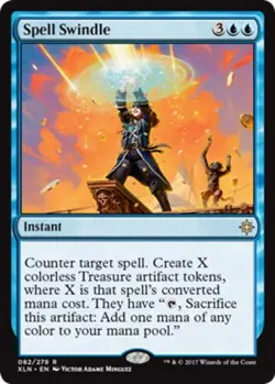 Slightly Played, English - 1 x MTG Spell Swindle - Foil Ixalan - Image 1