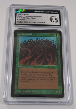 MTG Beta Wall of Wood CGC 9.5 MINT+ 1993 Vintage Graded NM - Image 1