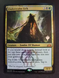 Underrealm Lich NM FOIL PROMO PACK Guilds of Ravnica MTG FREE SHIPPING - Image 1