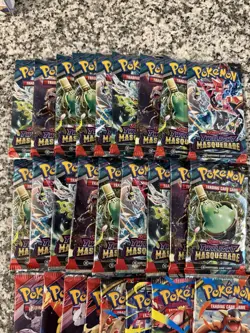 Pokemon Pack Lot x32 Destined Rivals Mega Evolution Twilight Masquerade Surging - Image 2