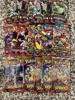 Pokemon Pack Lot x32 Destined Rivals Mega Evolution Twilight Masquerade Surging - Image 3