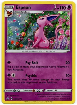Pokemon - Black Star Cosmos Holo Promo SWSH174 Espeon NM/Excellent - Image 1