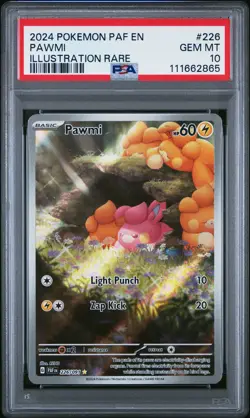 2024 POKEMON PAF EN-PALDEAN FATES ILLUSTRATION RARE #226 PAWMI PSA 10 - Image 1