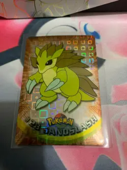Imitation Pokemon Topps Vending Series STICKER Holo Prism #28 Sandslash - Image 1
