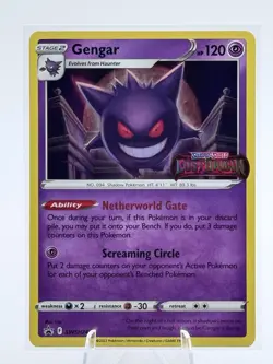 Pokemon Gengar SWSH241 Lost Origin Prerelease Holo Black Star Promo NM - Image 1