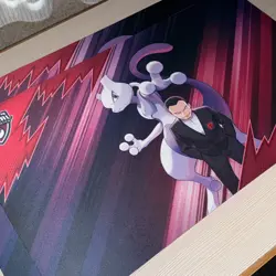 Giovanni Mew Two Playmat (Pokemon - Pittsburgh Regional Championship 2025) - Image 1