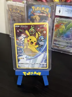 Pokemon TCG 2020 Pokemon Pikachu SWSH020 Black Star Promo Full Art NM - Image 1