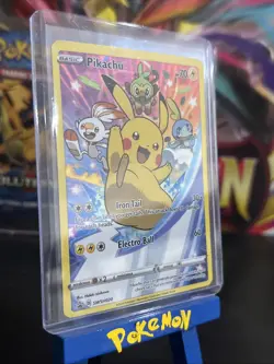 Pokemon TCG 2020 Pokemon Pikachu SWSH020 Black Star Promo Full Art NM - Image 2
