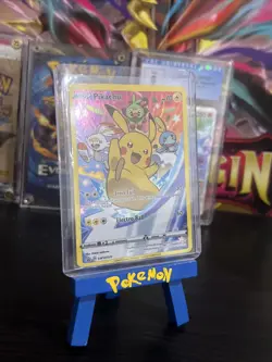 Pokemon TCG 2020 Pokemon Pikachu SWSH020 Black Star Promo Full Art NM - Image 4