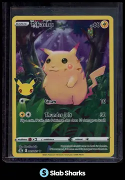 2021 POKEMON SWORD & SHIELD CELEBRATIONS #005/025 PIKACHU HOLO - Image 1