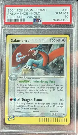 2004 Pokemon Promo Salamence Holo E-League Winner Gem MT 10 #19 - Image 1