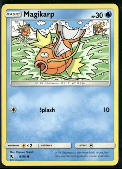 Pokemon Hidden Fates #15/68 Magikarp Common, Near Mint or Better - Image 1