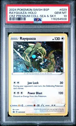 2024 POKEMON SWSH BLACK STAR PROMO #029 RAYQUAZA-HOLO PSA 10 TWO SWIRLS🌀🌀！！ - Image 1