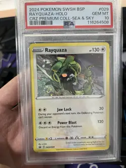 2024 POKEMON SWSH BLACK STAR PROMO #029 RAYQUAZA-HOLO PSA 10 TWO SWIRLS🌀🌀！！ - Image 2