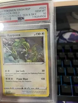 2024 POKEMON SWSH BLACK STAR PROMO #029 RAYQUAZA-HOLO PSA 10 TWO SWIRLS🌀🌀！！ - Image 3