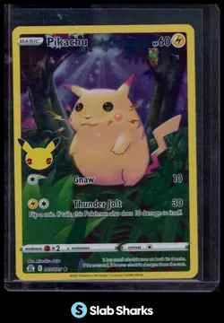 2021 POKEMON SWORD & SHIELD CELEBRATIONS #005/025 PIKACHU HOLO - Image 1