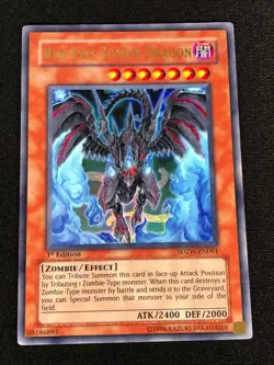 Yugioh Red-Eyes Zombie Dragon SDZW-EN001 1st ULTRA (LP) - Image 1