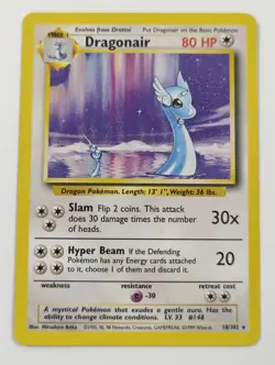 Dragonair 18/102 Rare Base Set Pokemon Card - Image 1