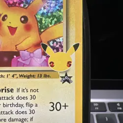 Pokemon Pikachu TCG Birthday Celebrations Holo Rare Card #24 - Image 5