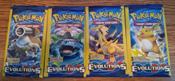 4 Different Art Work 2016 EVOLUTIONS 3 Card Dollar Store Booster Packs - Image 1