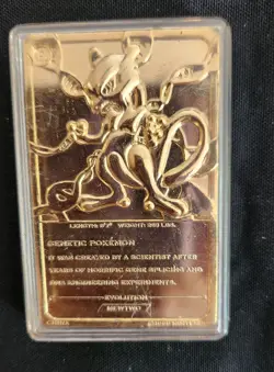 Pokemon TCG Mewtwo 23 Karat Gold Plated Card - Image 1