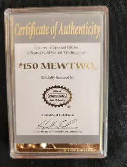 Pokemon TCG Mewtwo 23 Karat Gold Plated Card - Image 2