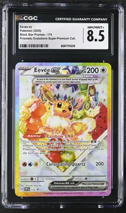CGC 8.5 Eevee Ex SVP 174 SPC Prismatic Evolutions Premium Pokemon Card - Image 1