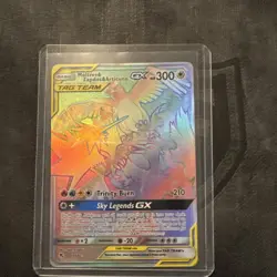 Pokemon Card Moltres & Zapdos & Articuno GX (Secret) 69/68 Hidden Fates Holo NM - Image 1