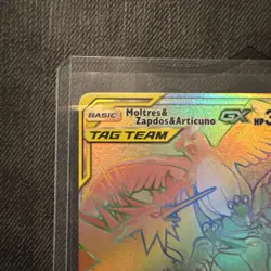 Pokemon Card Moltres & Zapdos & Articuno GX (Secret) 69/68 Hidden Fates Holo NM - Image 2
