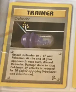 Pokemon Defender Trainer 80/102 Base Set Card, Mint - Image 1